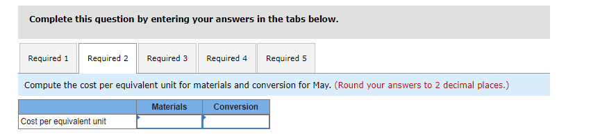 costing system. It manufactures a caulking compound that goes through three processing