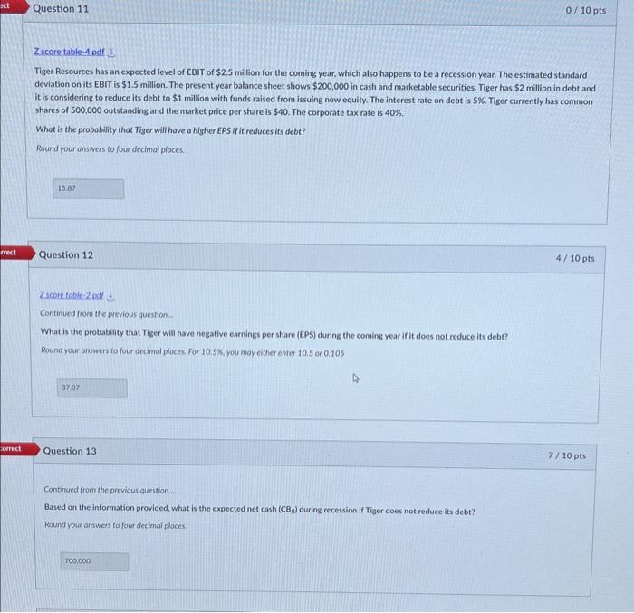  Help me with work please!!! Tiger Resources has an expected level