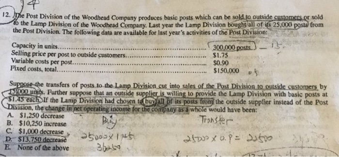 Not sure if this is the correct answer, please show work. 12.