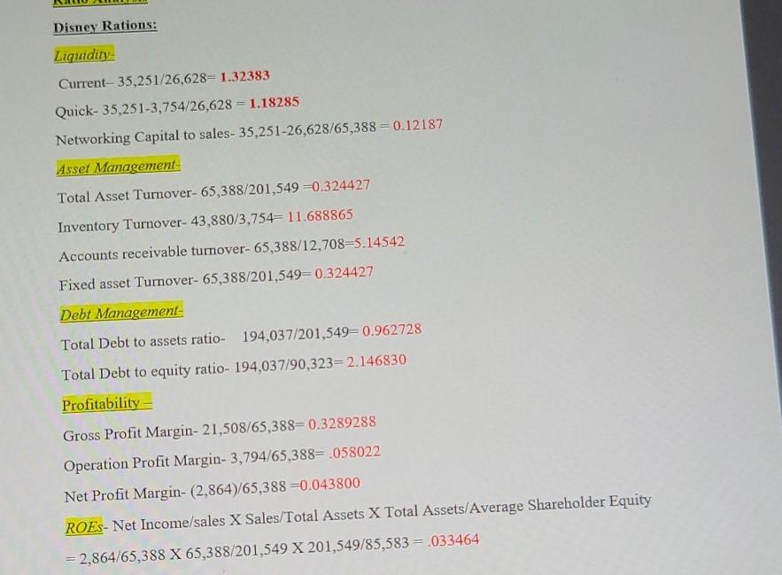 Conduct a comparative analysis (cross-section)for various ratios to interpret the results and