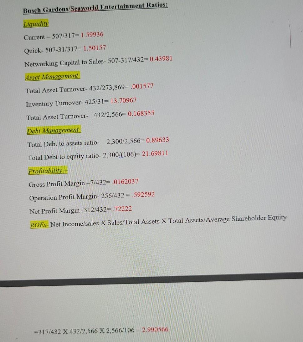 Networking Capital to sales-35,251-26,628/65,388 = 0.12187 Asset Management- Total Asset Turnover-65,388/201,549 =0.324427