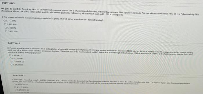 Amortizing FRM for $1,000,000 at an annual interest rate of 6% compounded