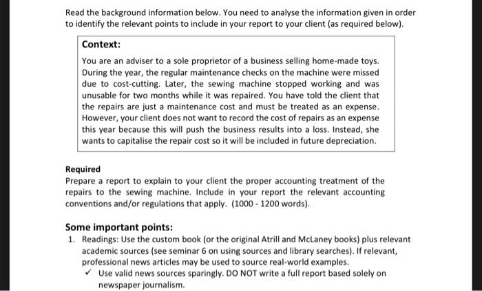 please write only a introduction and conclusion for this Read the background