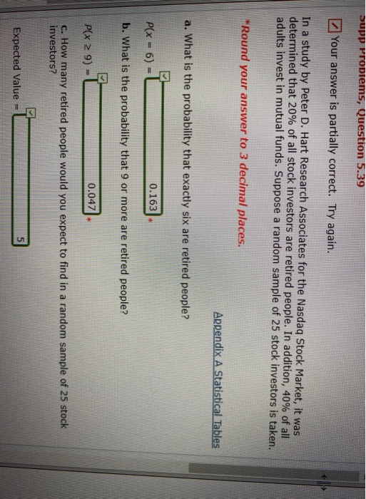  H X pls supp problems, Question 5.39 Your answer is partially