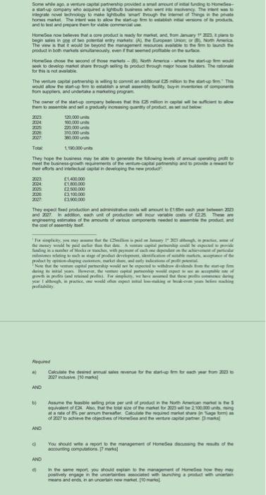 of initial funding to HomeSea- a start-up company who acquired a lightbulb