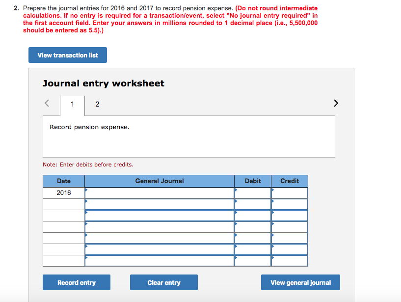 the fiscal years 2016 and 2017 are presented below ($ in millions)