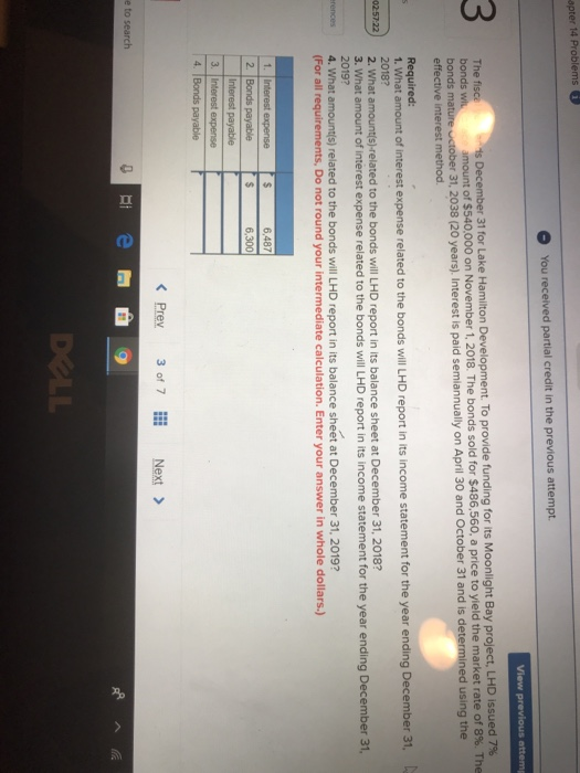  apter 14 Problems O You received partial credit in the previous