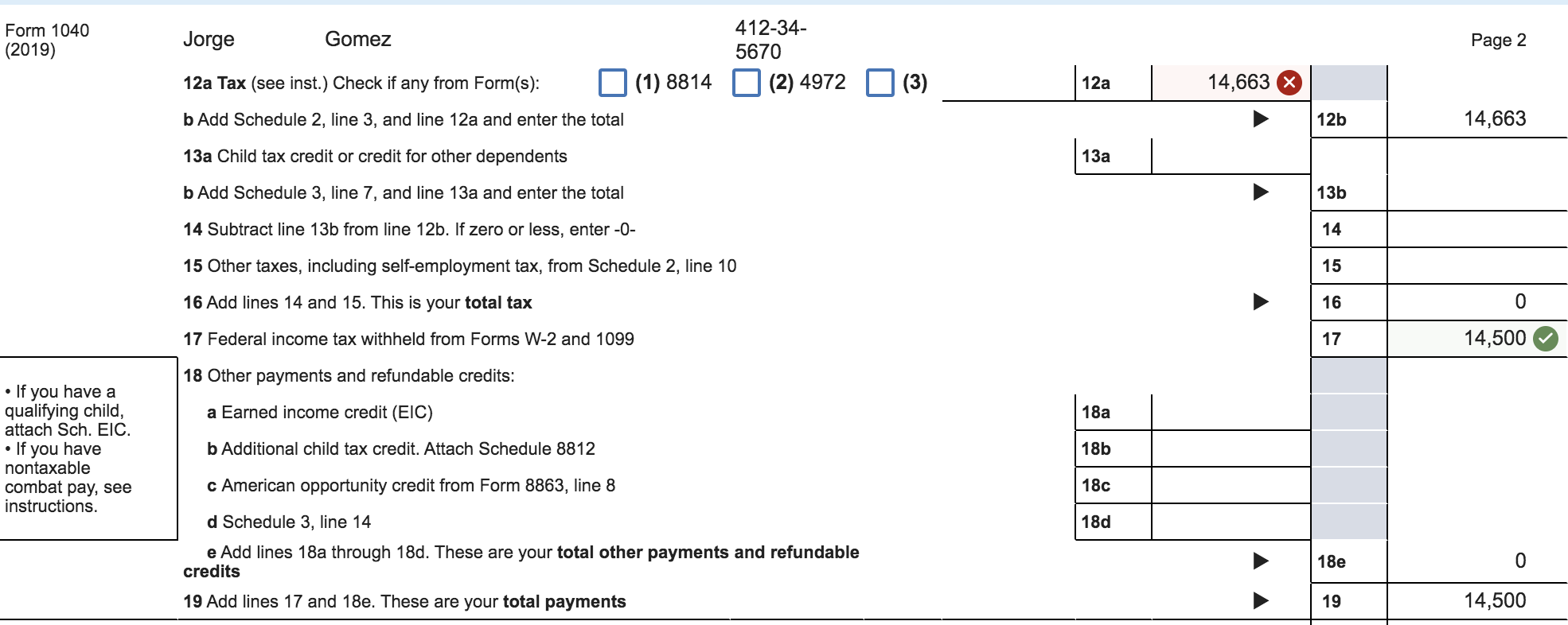 his 2019 W2 shows gross wages of $94,850 with $5,881 of social