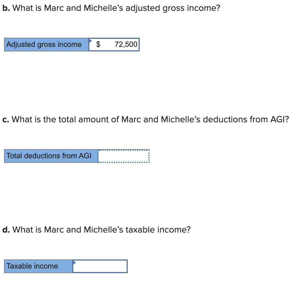 [The following information applies to the questions displayed below.) Marc and Michelle