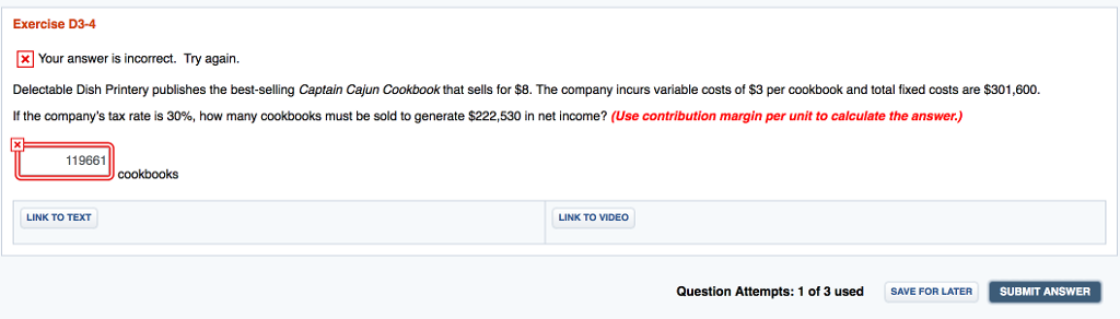 Exercise D3-4 Your answer is incorrect. Try again. Delectable Dish Printery