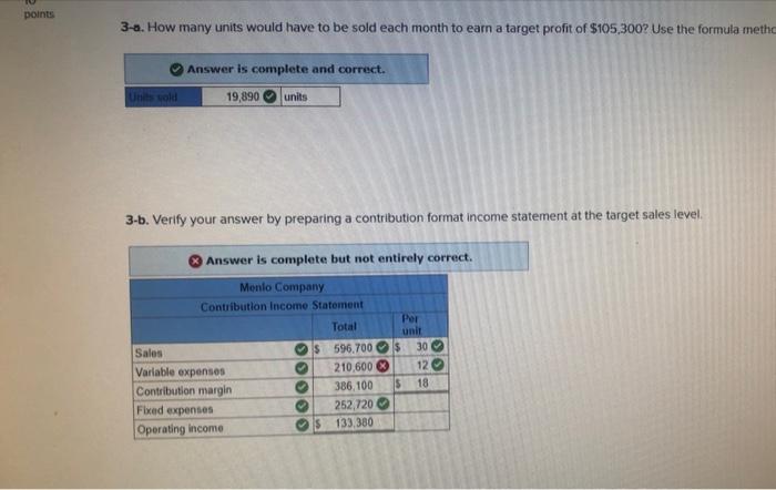 single product. The company's sales and expenses for last month follow: 3-a.