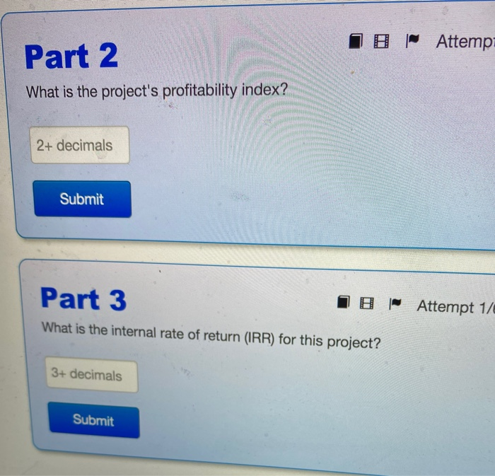 following series of free cash flow (in $ million): Year FCF 0