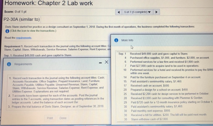  Homework: Chapter 2 Lab work Score: 0 of 1 pt 5