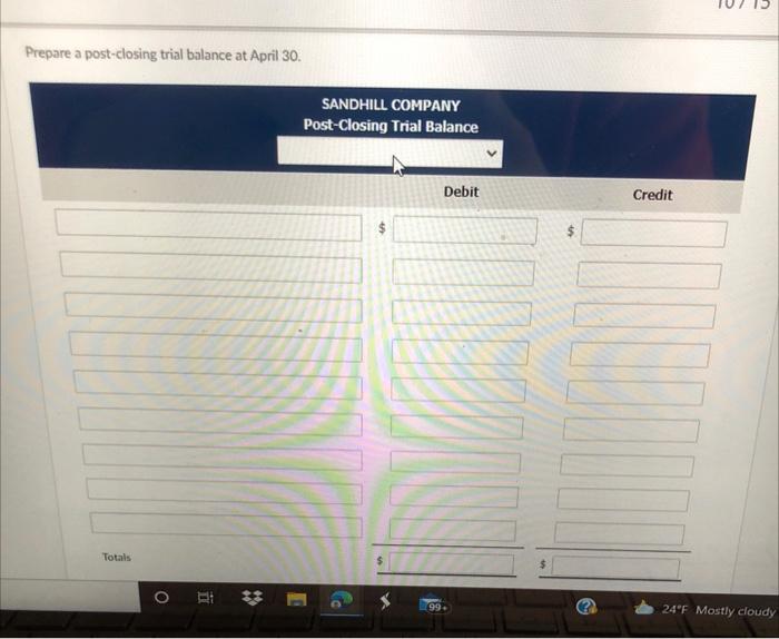Accounts Receivable 7.100 2.500 Prepaid Rent Equipment 22.700 4900 5500 Accumulated Depreciation-Equip