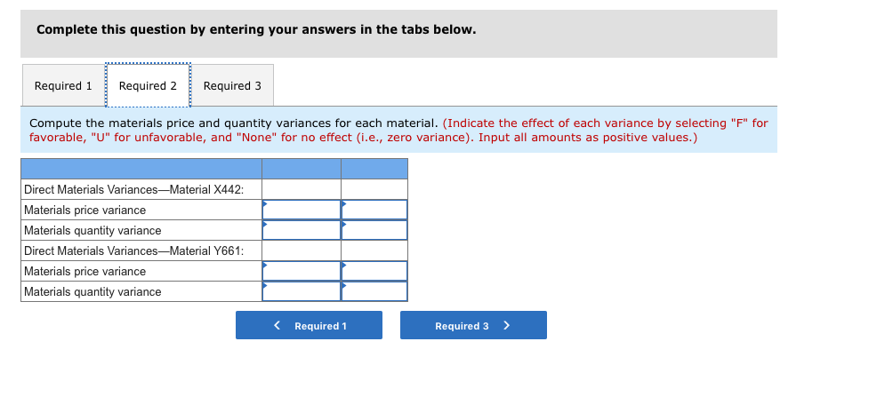 and Finishing. Each of the products uses two raw materials-X442 and Y661.