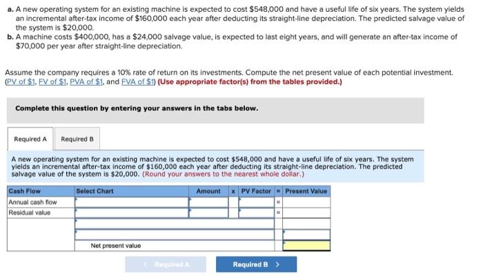  a. A new operating system for an existing machine is expected