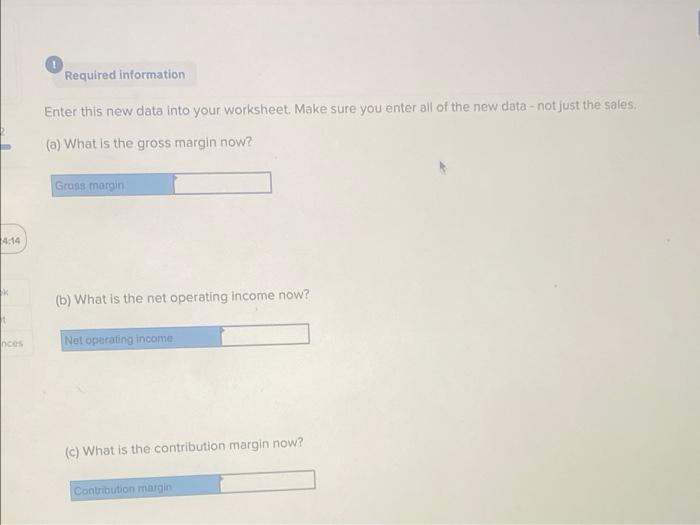 area of your worksheet so that it looks like this: B 1