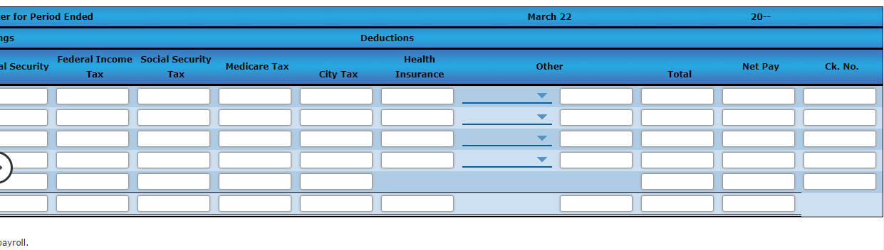 register, individual employee earnings records, and a general journal. Mary's Luxury Travel