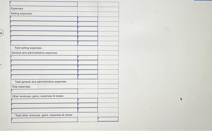 income statement LO P4 Fit-for-Life Foods reports the following income statement accounts