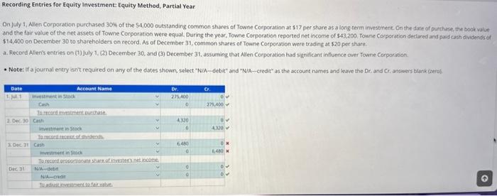 can someone please help me fix the incorrect answers! Recording Entries for