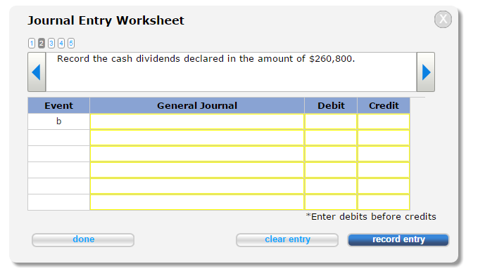 following transactions affecting stockholders' equity: a. Purchased $351,600 of common stock now