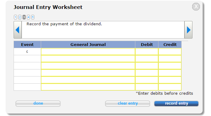 held In treasury b. Declared cash dividends In the amount of $260,800.