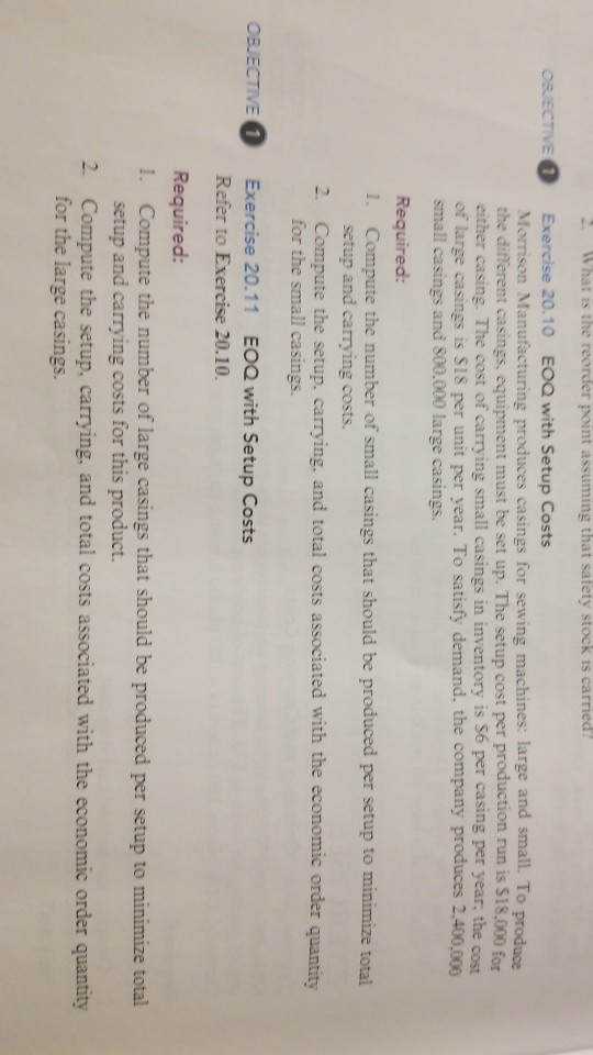 for sewing machines: large and small. To produce the different casings, equipment