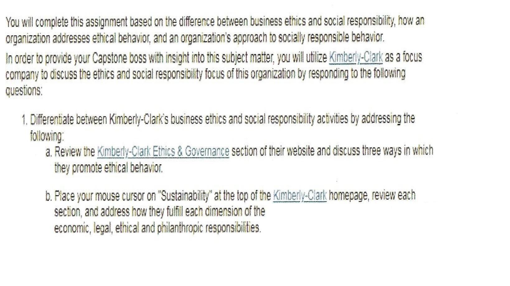  You will complete this assignment based on the difference between business