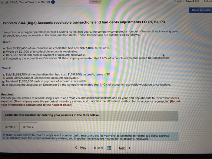 What would the correct answers be? Saved Help Save & Ext Submit