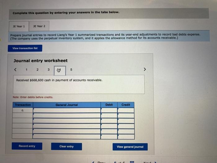 years, the company completed a number of transactions involving sales on credit,