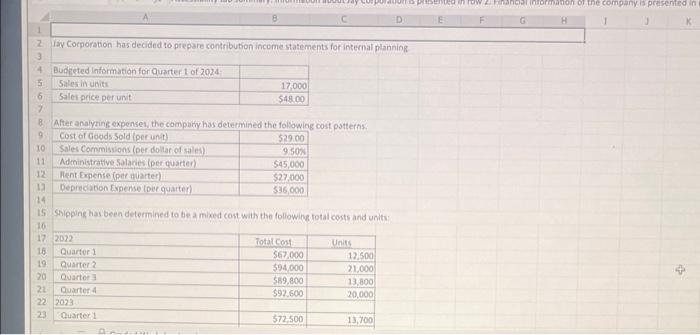 two-ycar period to aid in planning. The Controller has asked you to