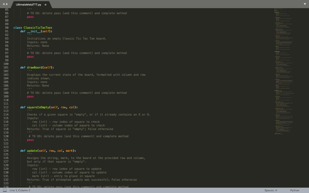 board to start, and makes a move on that local board. Player
