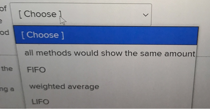 your answer by clicking in the drop down box to the right