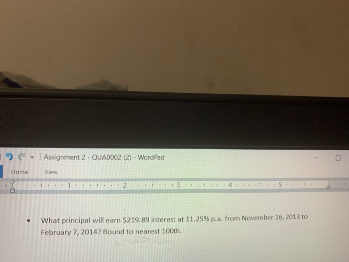  Assignment 2 - QUA0002 (2) - WordPad Home View + 1