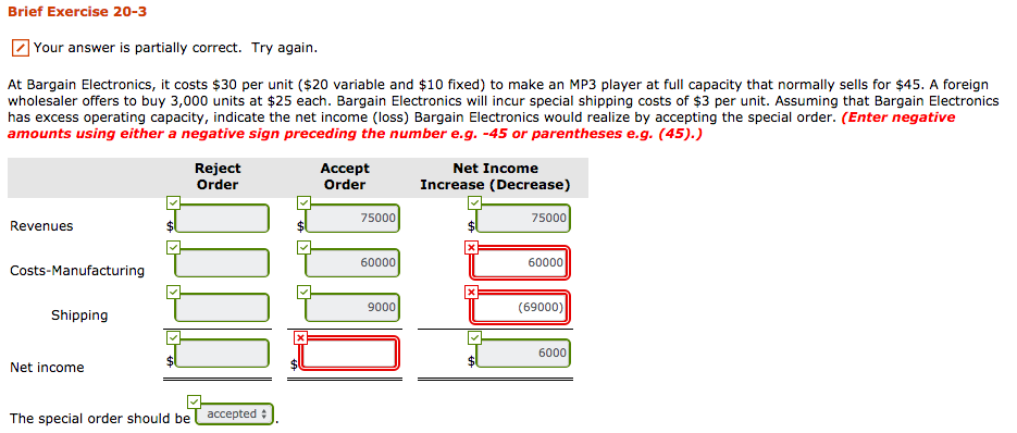 Brief Exercise 20-3 Your answer is partially correct. Try again. At