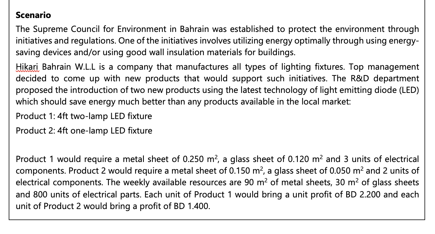 Create a simplex table and apply the simplex method to obtain an