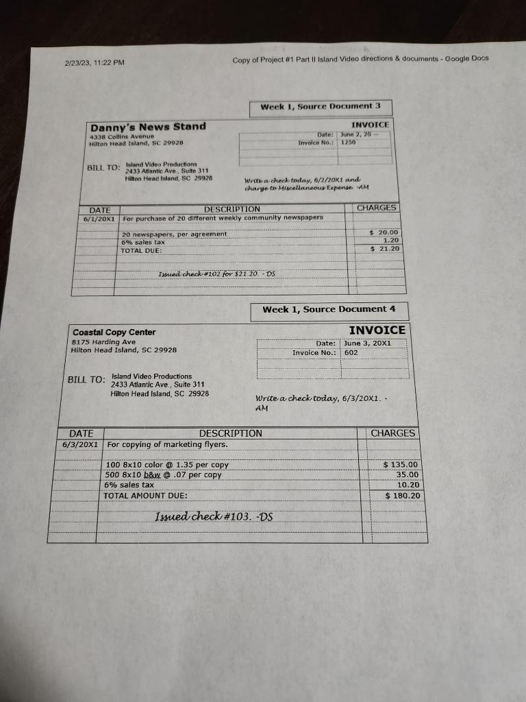 cash balance from Danielle each week. Fix any errors before proceeding to