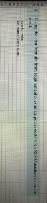 formula for its major manufacturing overhead activities. Digger's manufacturing process is highly