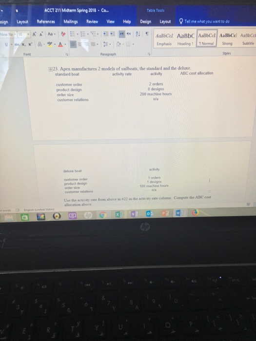  ACCT 211 Midterm Spring 2018-Co... Table Tools Tell me what you