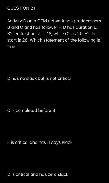 &Y is negative and strong True False QUESTION 21 Activity D on