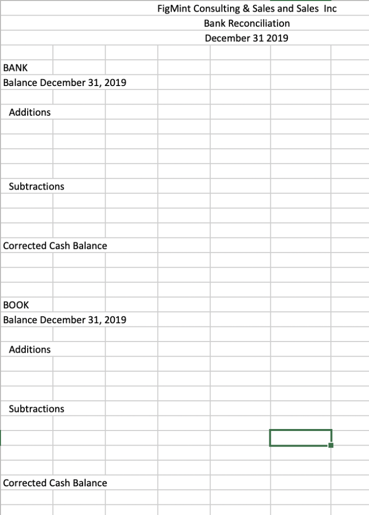 5pm - You must submit your completed Bank Reconciliation, the journal entries