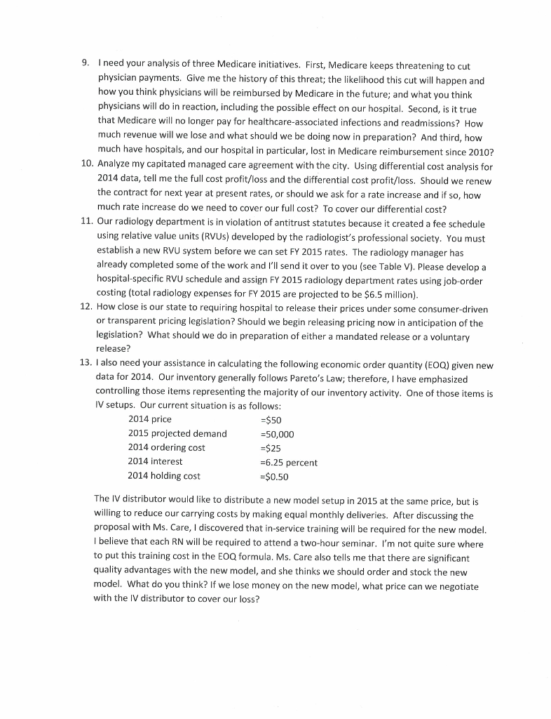 plan; and 15. Developing for 2015 a five year strategic budget &revenue