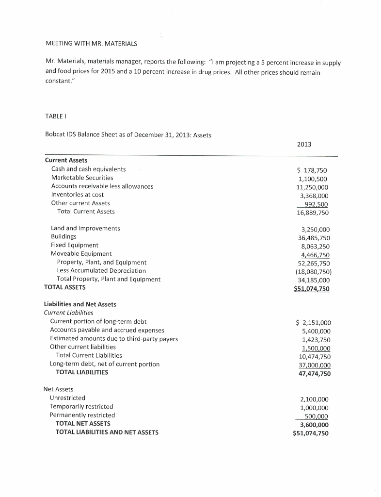 You will be reporting to Mr. Salter, Bobcat IDS chief executive officer,