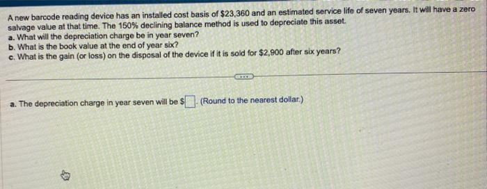 A new barcode reading device has an installed cost basis of