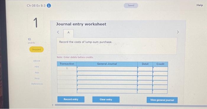 1 of "Required 1" Tab Picture 1 of "Required 2" Tab Exercise