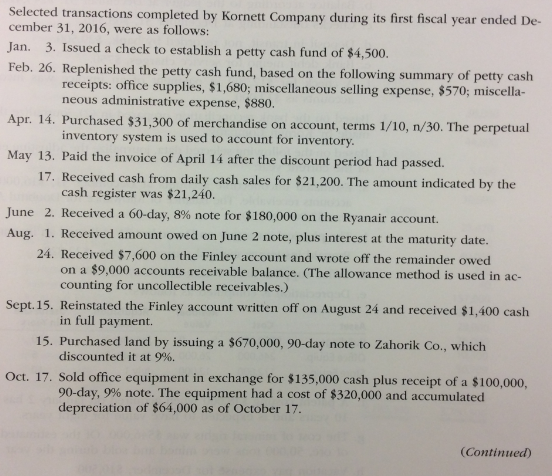 This is the Comprehensive problem 3 from the Accounting 25th Edition, Warren/