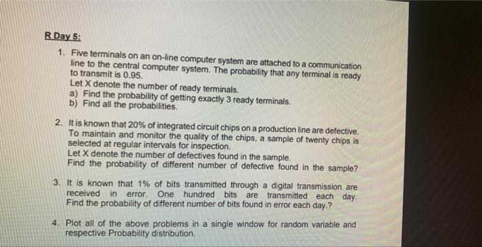 4. Plot all of the above problems in a single window for
