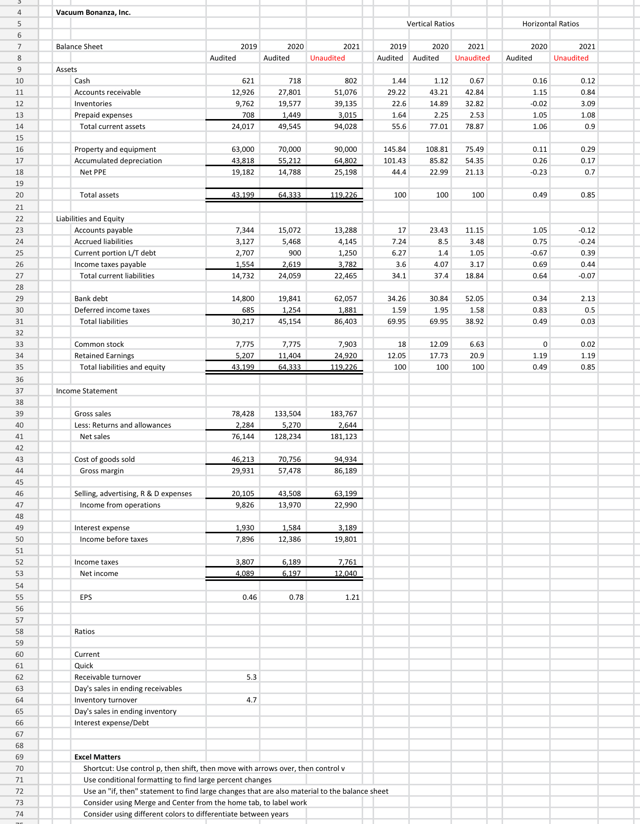  complete the analysis using the Excel workbook provided. Document your team