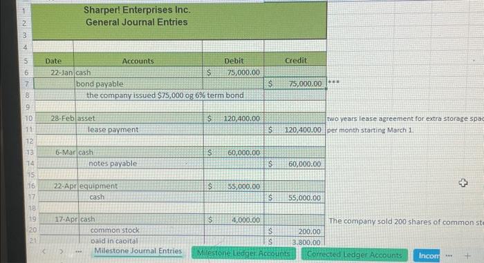 value] [Insert value] Consider the flow of the cash for each item