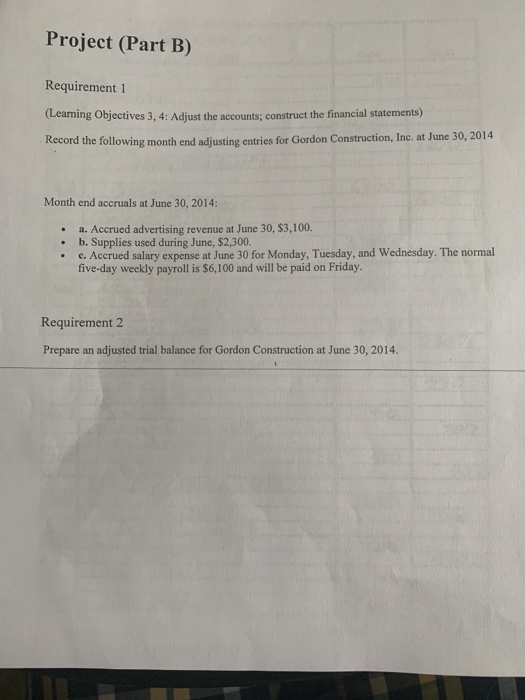  Project (Part B) Requirement 1 (Learning Objectives 3, 4: Adjust the